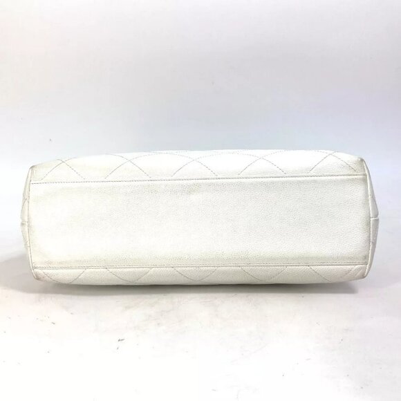 CHANEL Matelasse Quilted CC CC Mark Wood handle bag Tote Bag Hand Bag - Picture 11 of 16